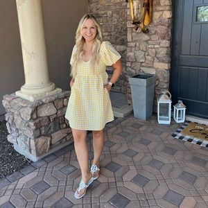 Yellow dress medium old navy
